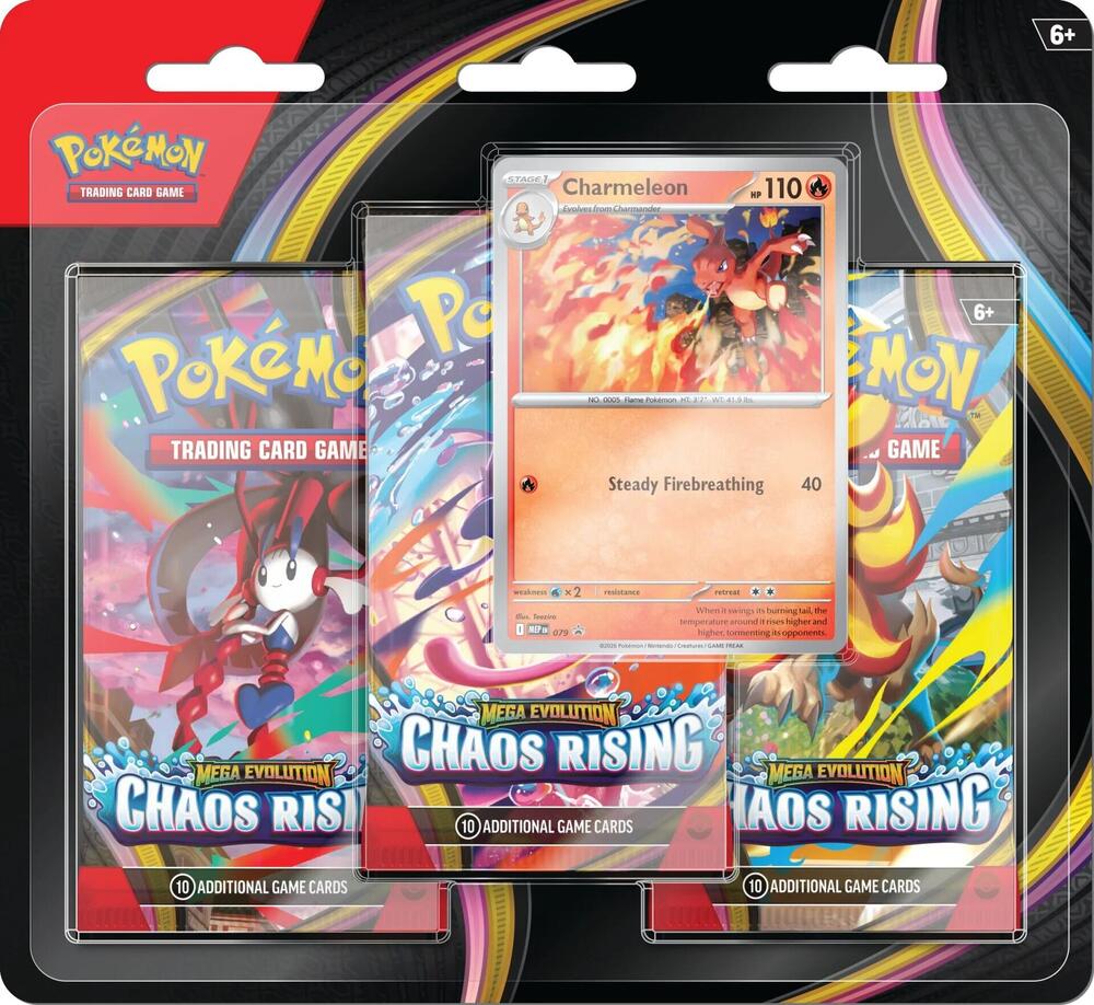 Pokemon TCG: Mega Evolutions ME3 - Chaos Rising 3-Pack Blister