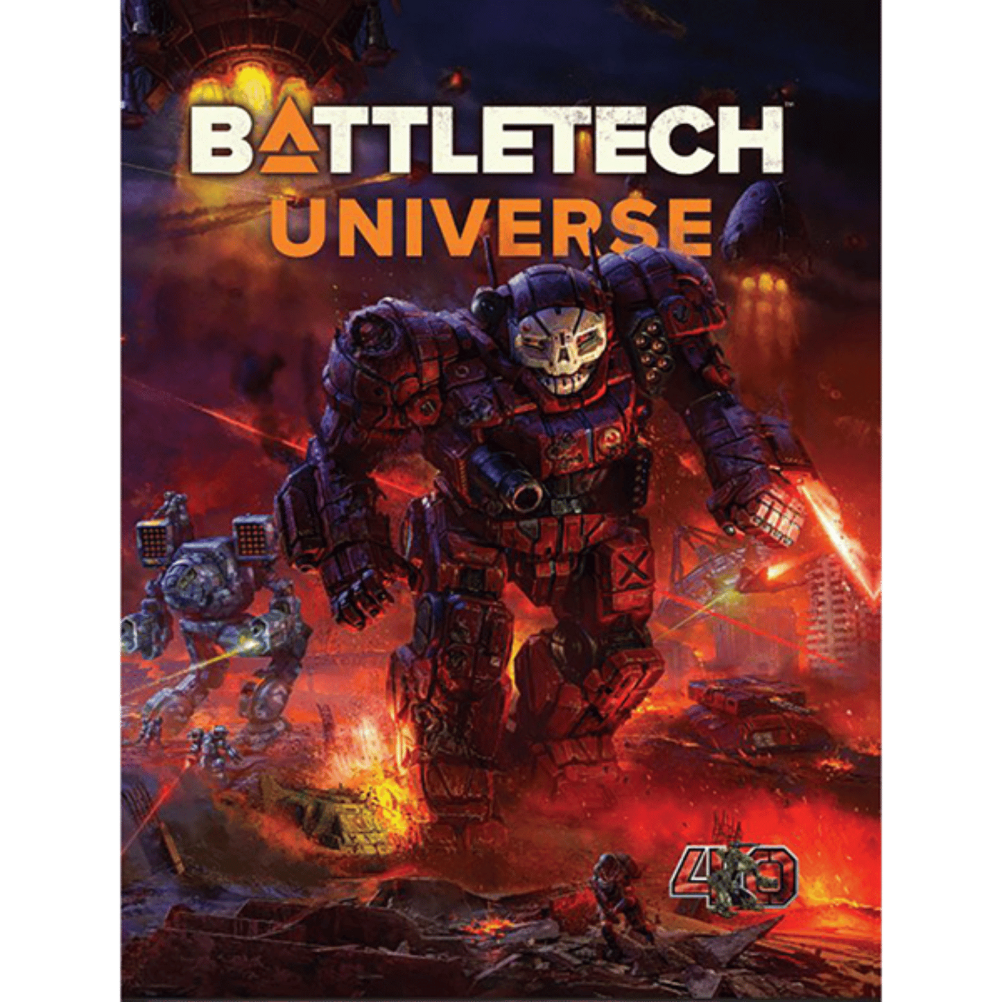 BattleTech: Universe Standard Edition rule book featuring epic mech battles in a vibrant, action-packed cover