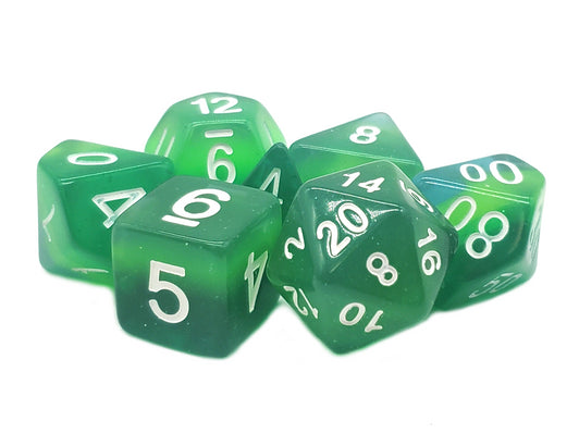 Old School 7 Piece RPG Dice Set - Gradients