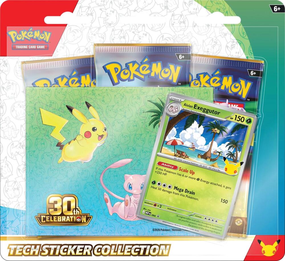 Pokemon TCG: 30th Anniversary - Tech Sticker Collection
