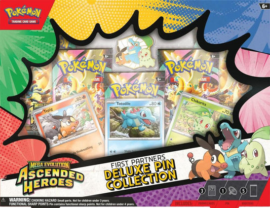 Pokemon TCG: Mega Evolution Ascended Heroes- First Partners Deluxe Pin Collection