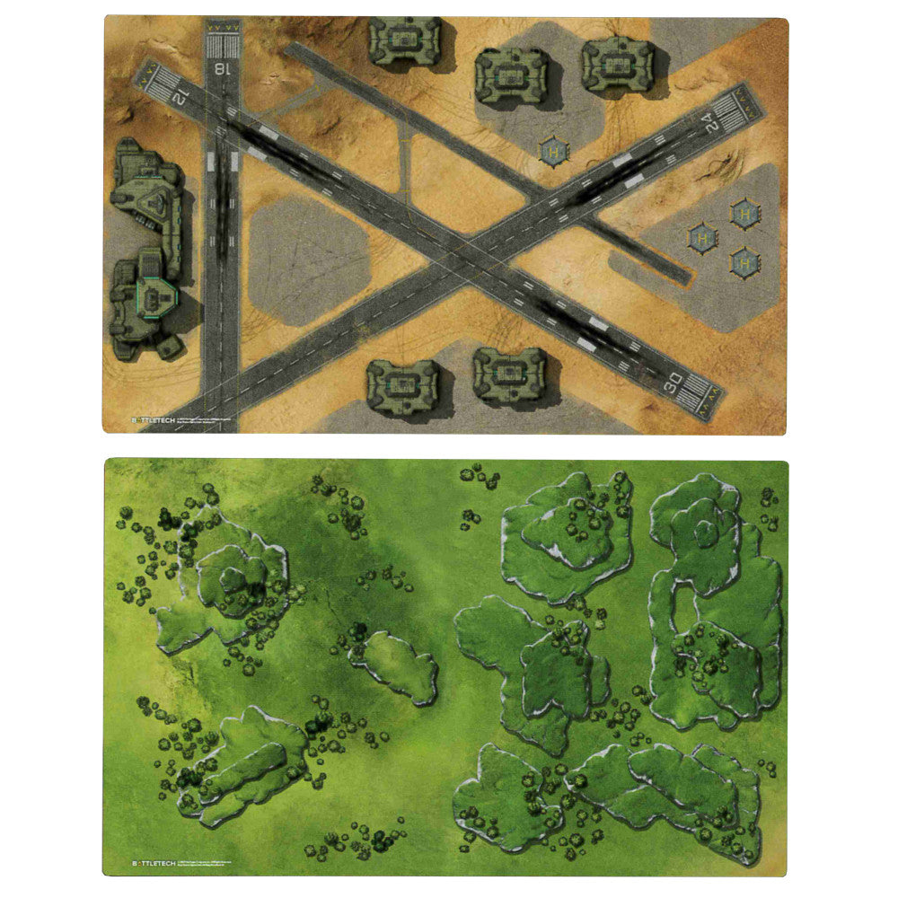 Battletech Game Map BattleTech Hexless BattleMat: Alpha Strike Aerobase #1 Terrain ...