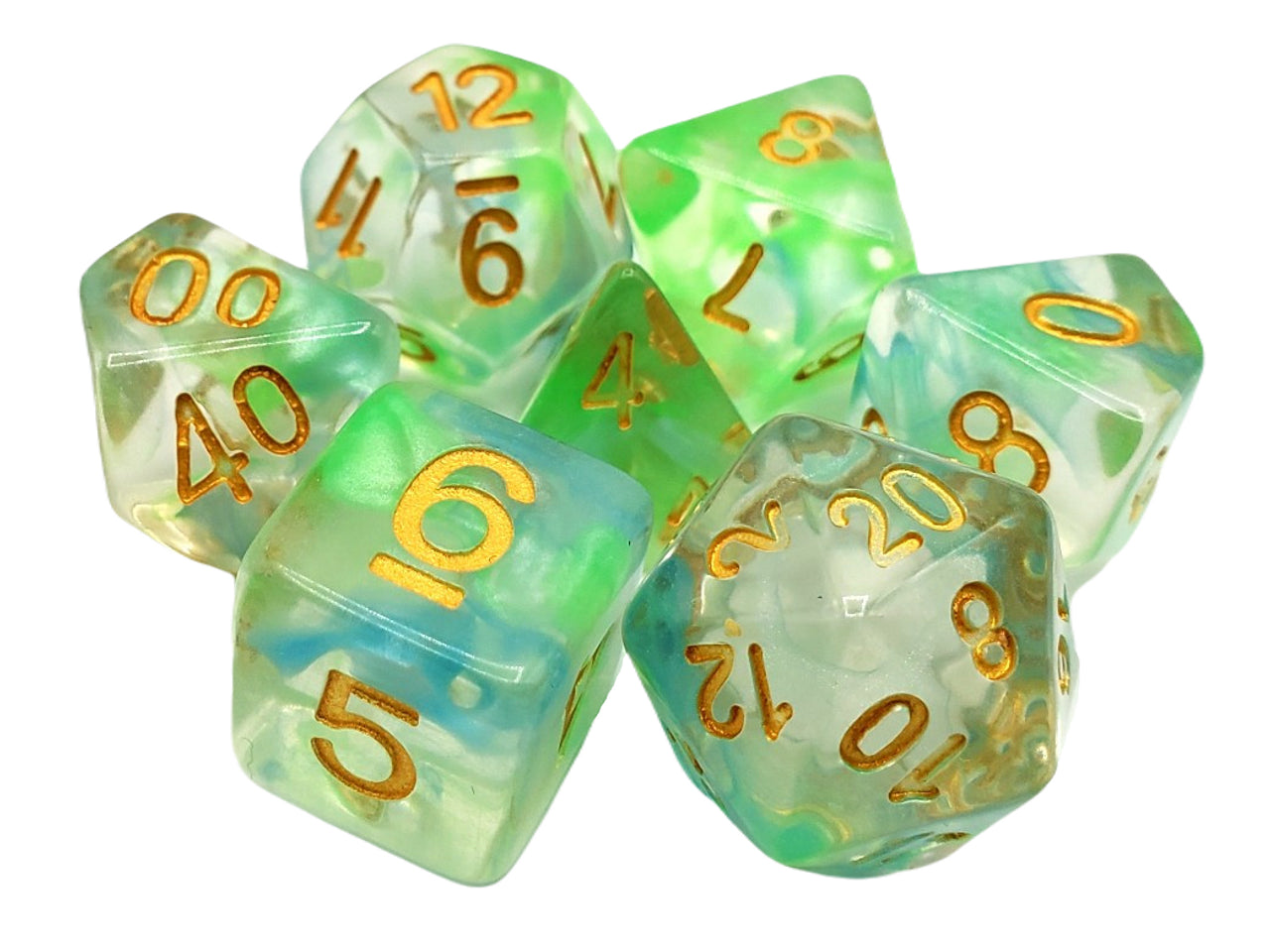 Old School 7 Piece RPG Dice Set - Odyssey