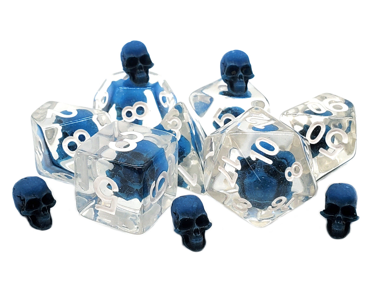 Old School 7 Piece RPG Dice Set - Infused