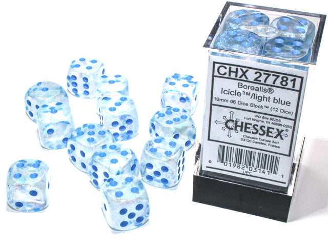 Pair O 16mm Dice - Borealis