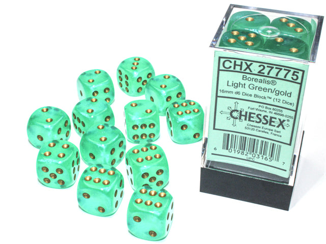 Pair O 16mm Dice - Borealis