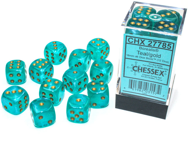 Pair O 16mm Dice - Borealis