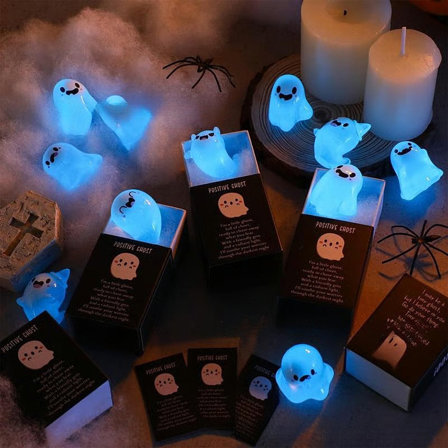 Glow-in-the-Dark Mini Ghost Figures Blind Box