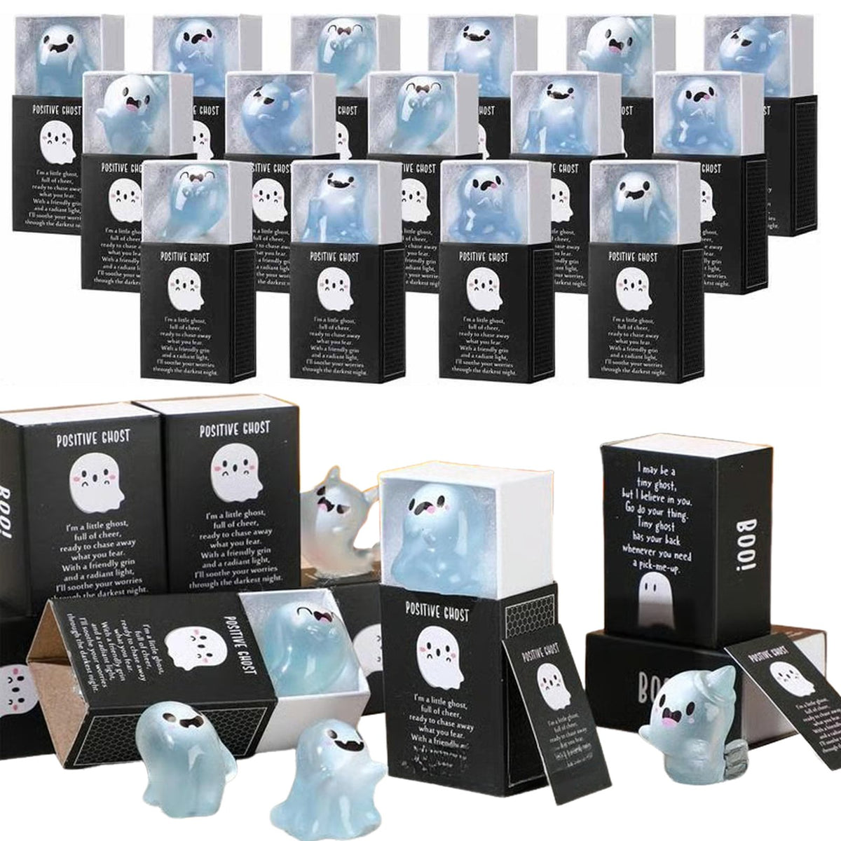 Ghostly Box Glow-in-the-Dark Mini Ghost Figures Blind Box – LingSter Games