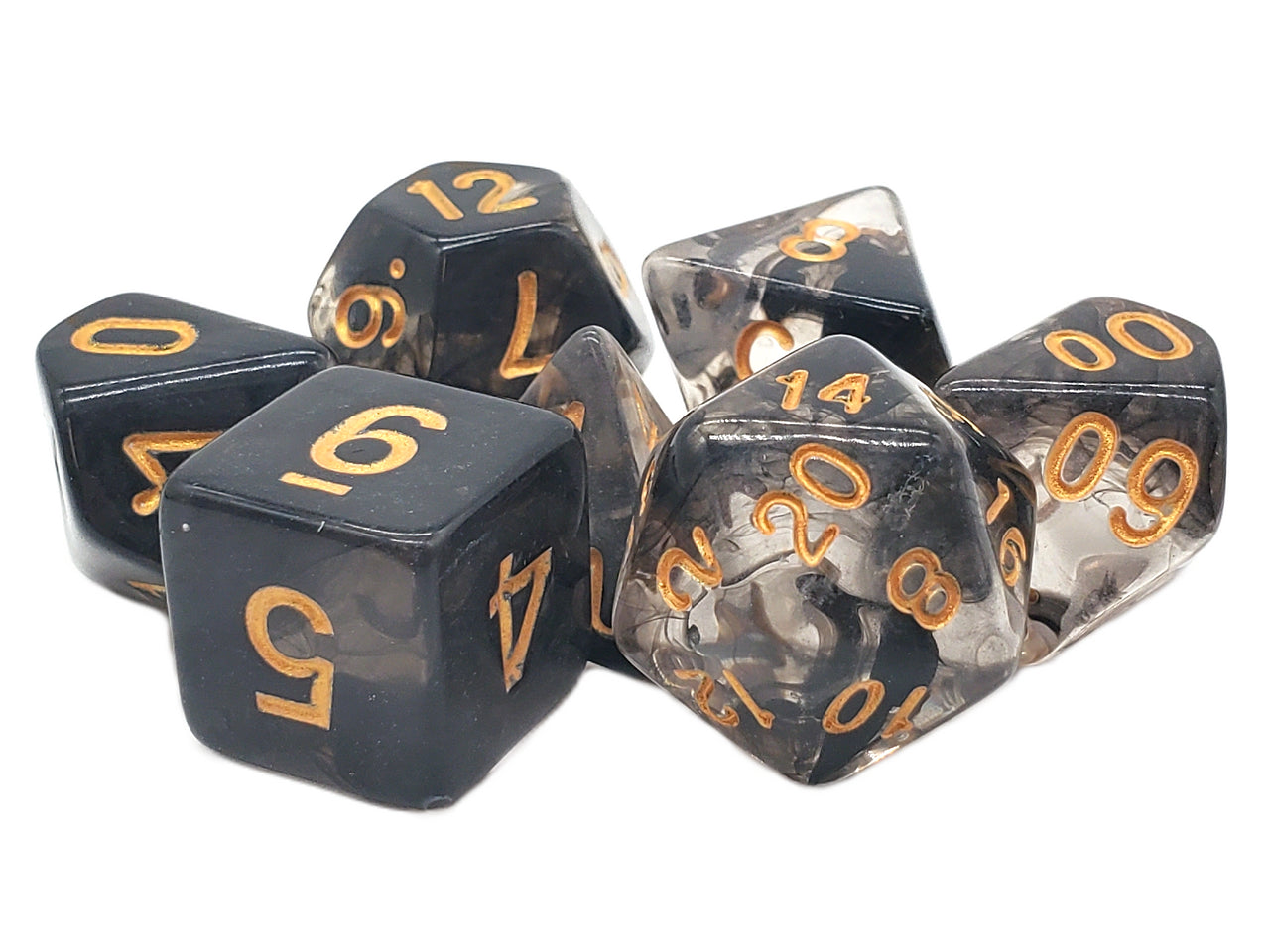 Old School 7 Piece RPG Dice Set - Odyssey