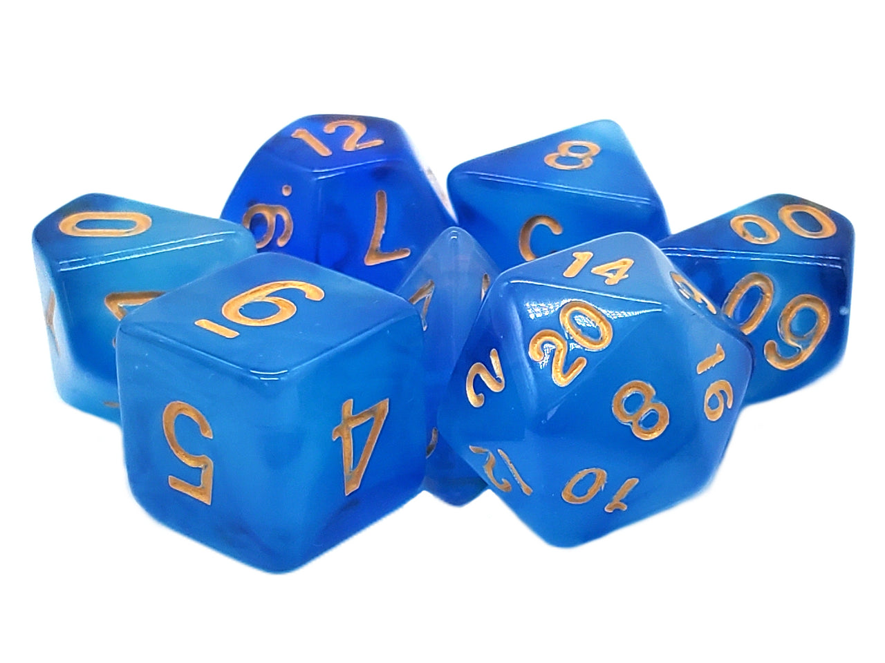 Old School 7 Piece RPG Dice Set - Odyssey