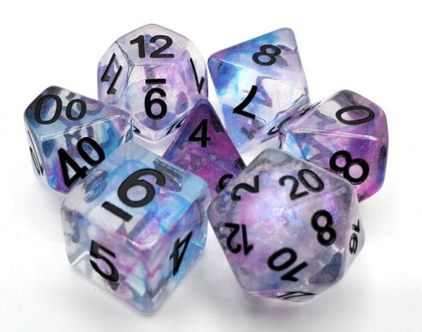 Old School 7 Piece RPG Dice Set - Luminous
