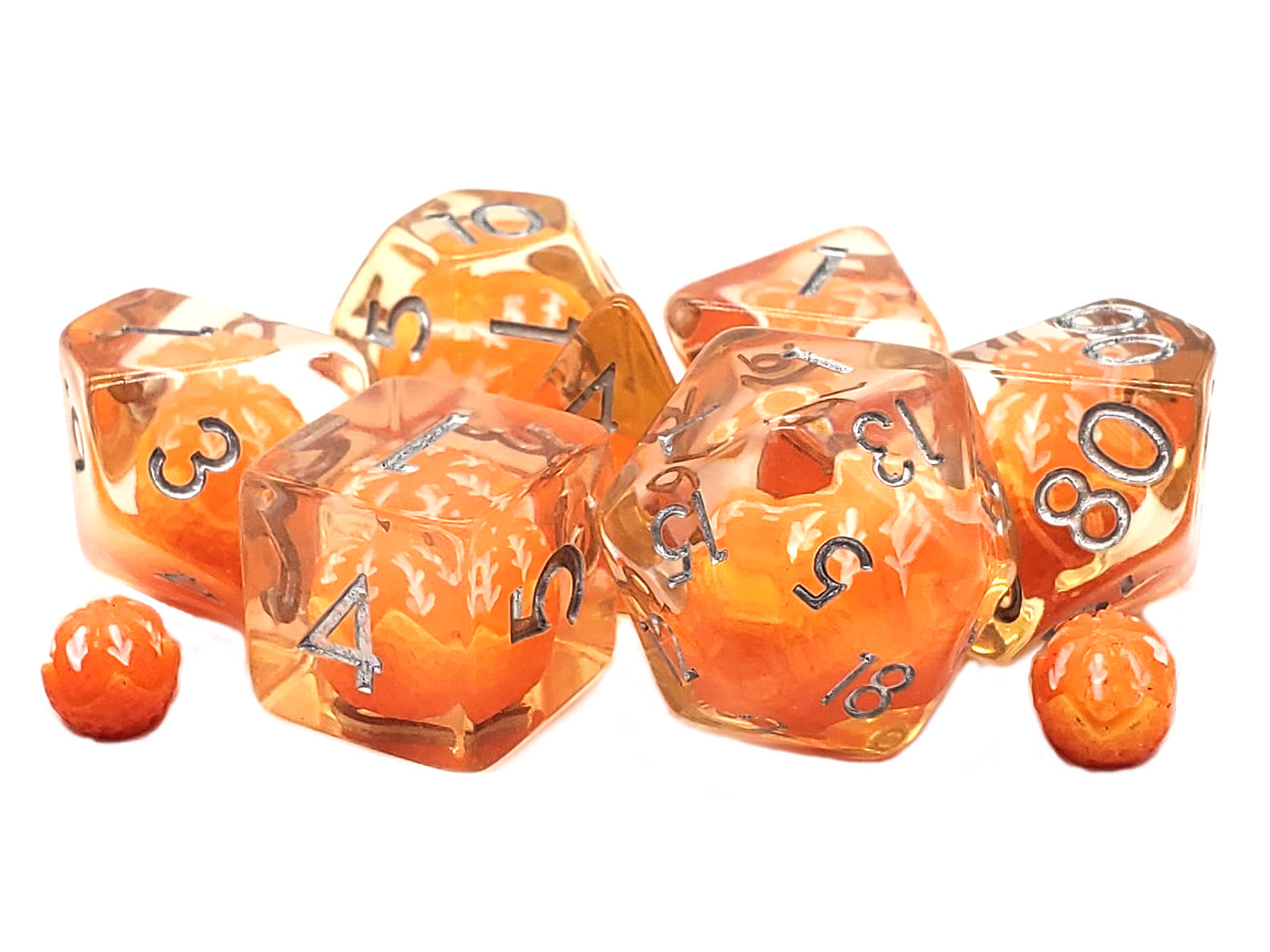 Old School 7 Piece RPG Dice Set - Infused