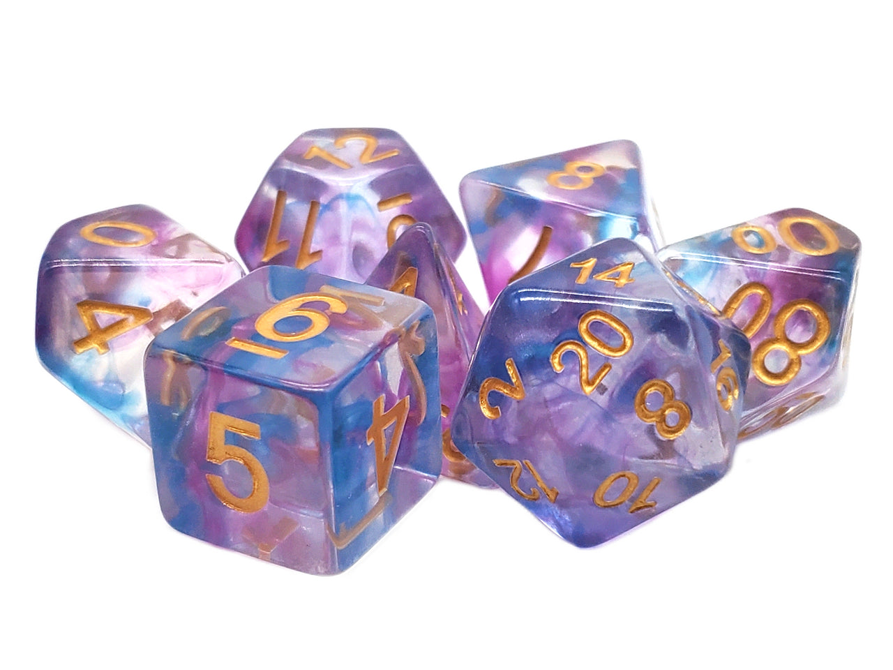 Old School 7 Piece RPG Dice Set - Odyssey