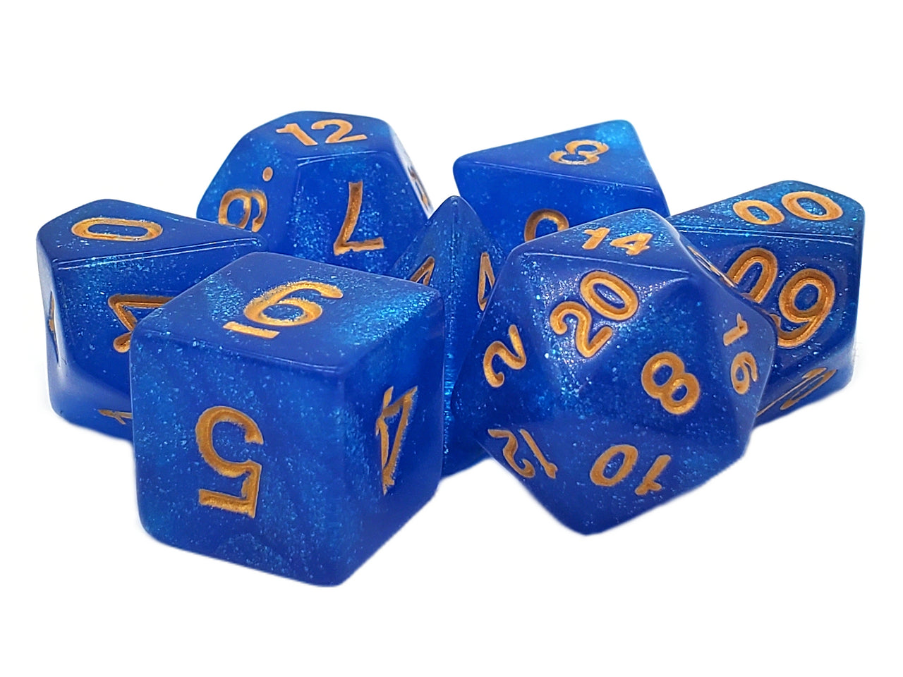 Old School 7 Piece RPG Dice Set - Galaxy